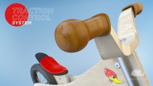 animazione 3D della manopola in legno di Rumble