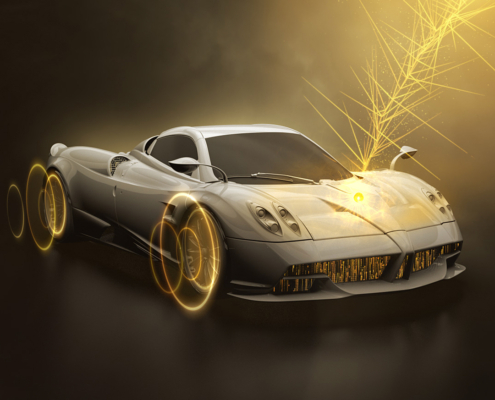 motion design e visula effects per un progetto di automotive.