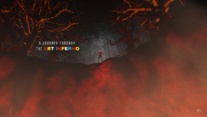 dante is about to jump in the inferno hole for in dante veritas trailer